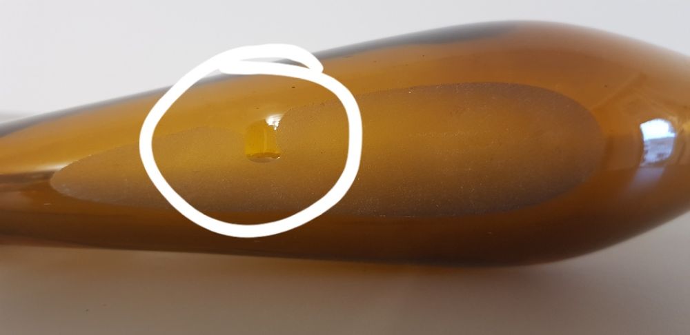 Риба-ваза от кафяво стъкло