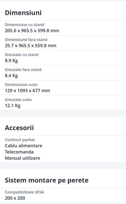 Televizor Samsung QLED 108 cm