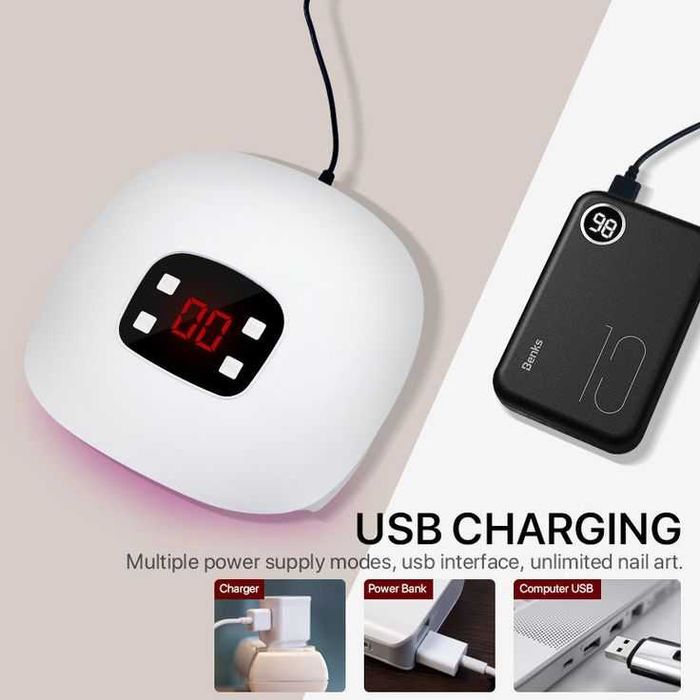 60W Мощна UV/LED лампа,печка за маникюр,педикюр,нокти