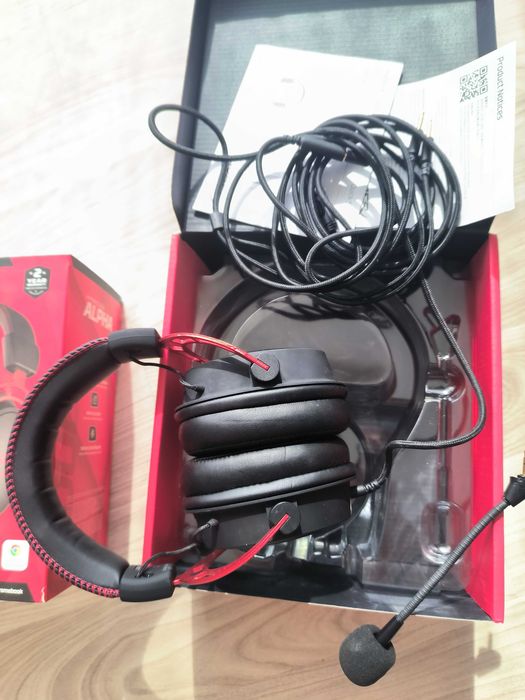 Casti Gaming HyperX Cloud Alpha Red, surround, multiplatforma, 3.5mm