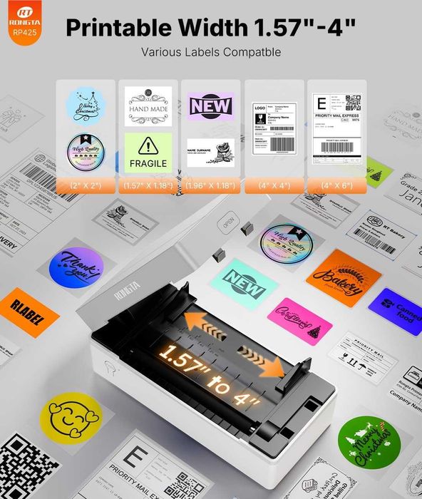 Rongta Bluetooth термопринтер за етикети, Еконт, Спиди, товарителници