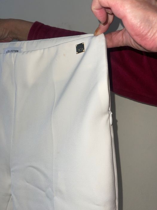 Дълъг бял панталон по тялото BSB, S