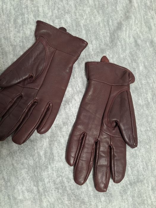 Manusi grena din piele naturala