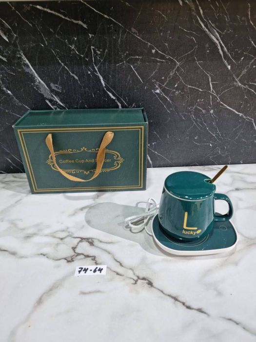 Отличный подарок на праздник Электрическая термокружка керамика