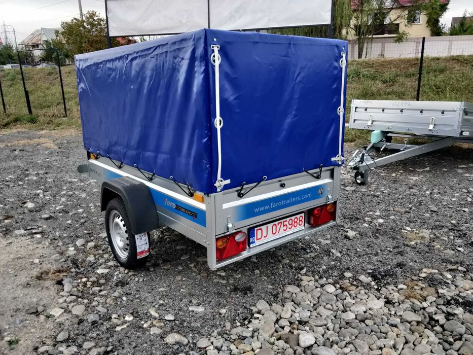 Remorca cu Prelata Faro Pondus 236x125cm H120cm carte RAR Numere Provi