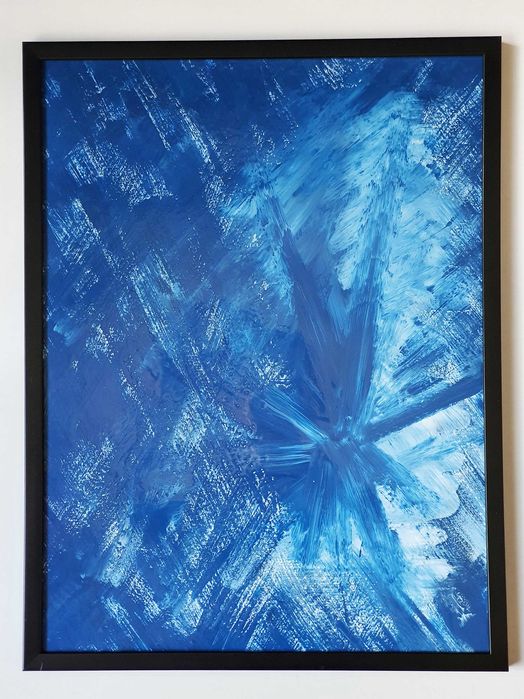 Tablou Abstract, Pictat Manual, în Ramă, 30x40 cm