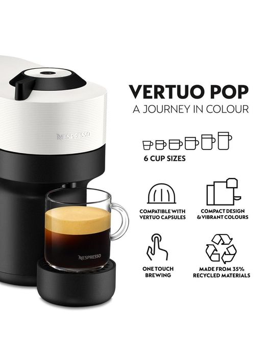 Капсульная кофемашина Nespresso Vertuo Pop Coconut White