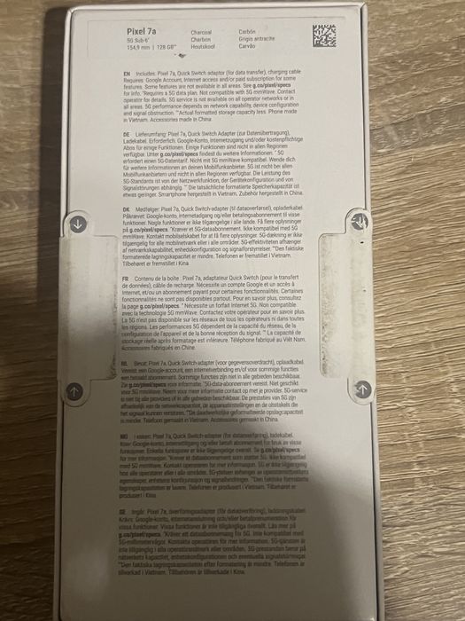 Gogle pixel 7A nou