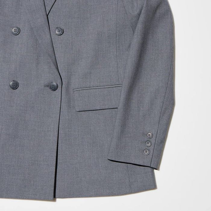 Пиджак Uniqlo серый