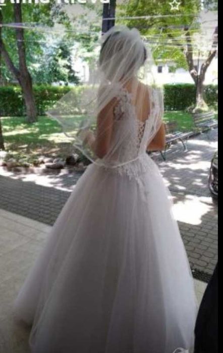 Промо - Сватбена рокля + воал + обръч