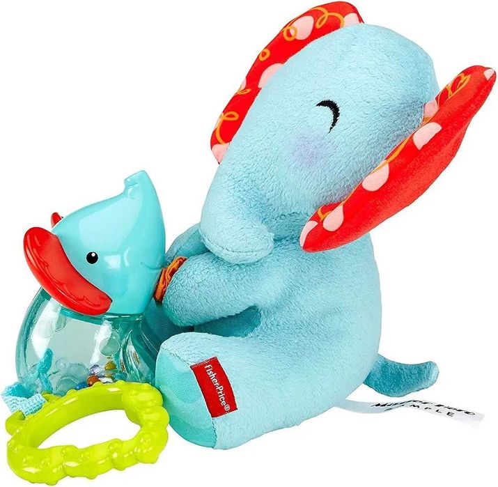 Плюшена интерактивна дрънкалка слон Fisher Price - Мама-слон с вибриращо бебе