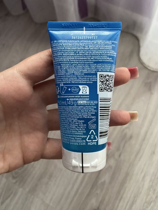 La Roche-Posay Effaclar Измиващ гел за лице, 50 мл