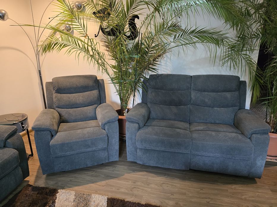Canapea textila  set  reclinabile