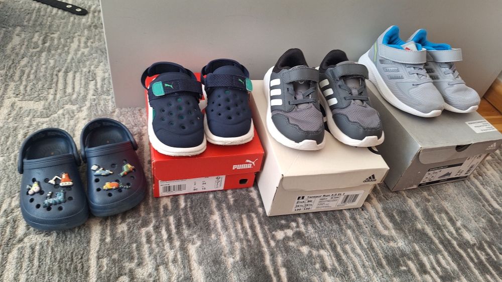 Adidasi sandale slapi adidas/puma next marimea 25.5- 15cm