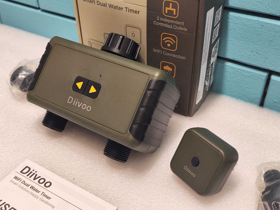 Смарт WiFi напоителен контролер Diivoo с 2 изхода и хъб