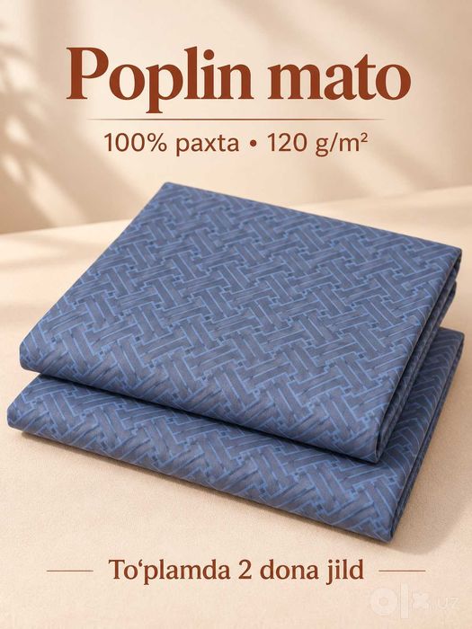 Наволочки Yostiq jildlari, 100% paxta, 50×70 sm, klapanli, 2 dona