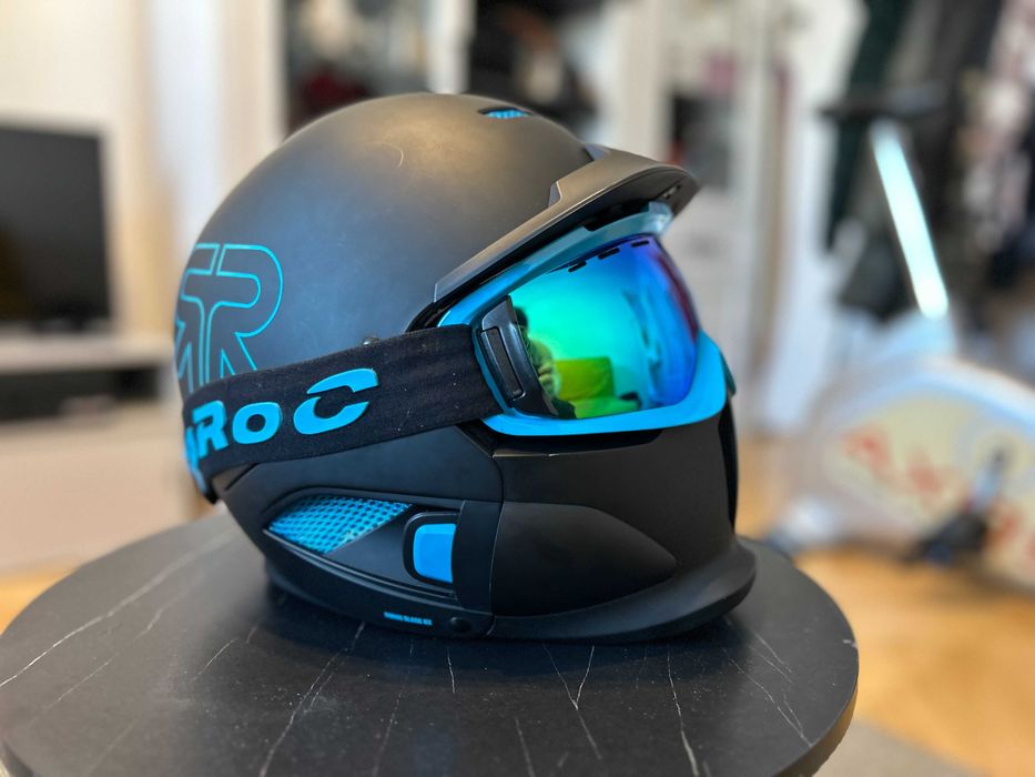 Cască ski Ruroc M / L cu ochelari + protecție bărbie – stare ca nouă