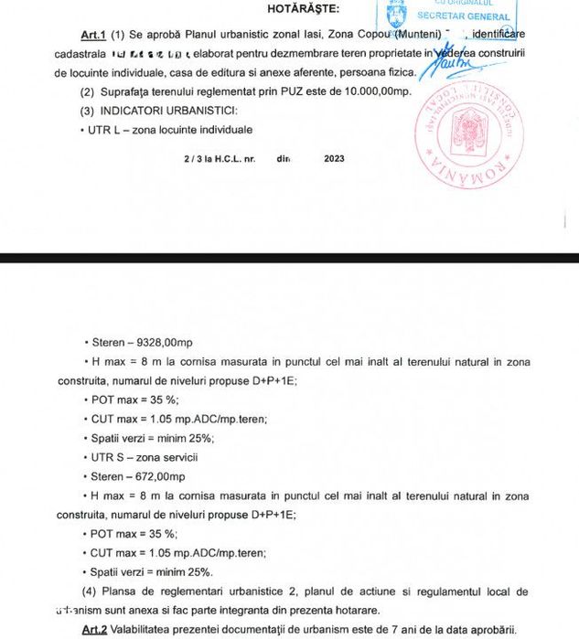 Copou - Viticultori 3 parcele teren intravilan 1417 mp + PUZ