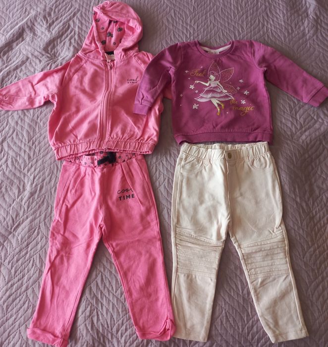 ЛОТ ИЗПОЛЗВАНИ  бебешки дрешки за момиче р-р 86(12-18м.)