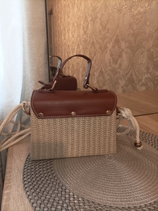 Сумка кросс боди плетеная