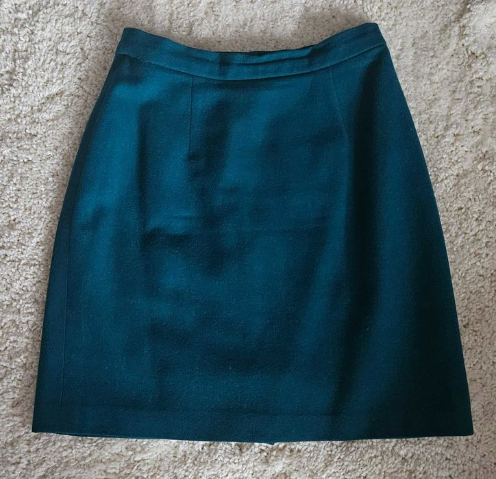 Tinuta de primăvară/toamnă de stofa, culoare turcoaz