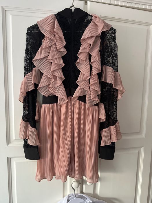 Rochie de ocazie Roz cu Negru
