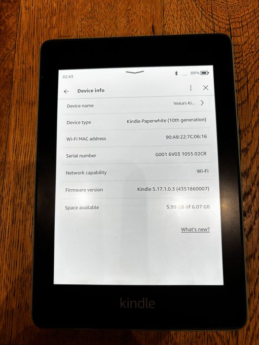 Vand Kindle Paperwhite Amazon (10th generation)