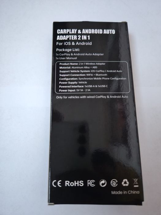 Adaptor Carplay & android auto, wireless,masini 2019-2025 cu navigație