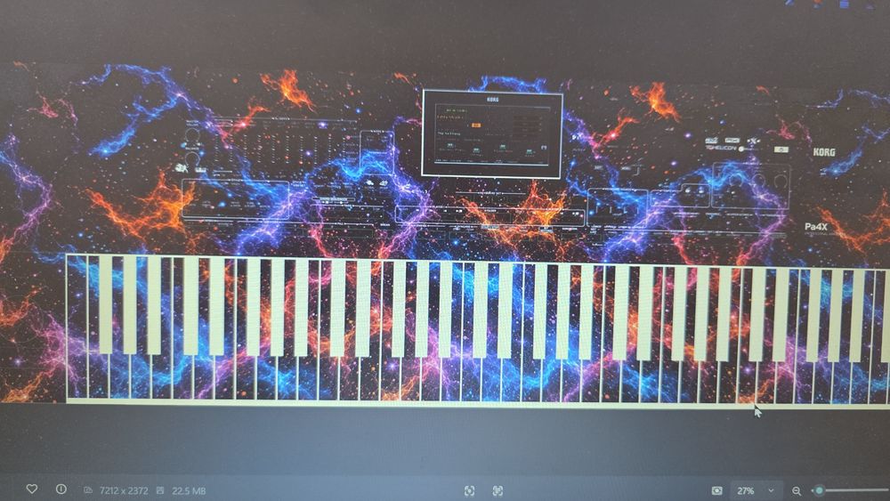 Autocolant orga Korg PA4x, PA5x, Kronos, Yamaha Tyros