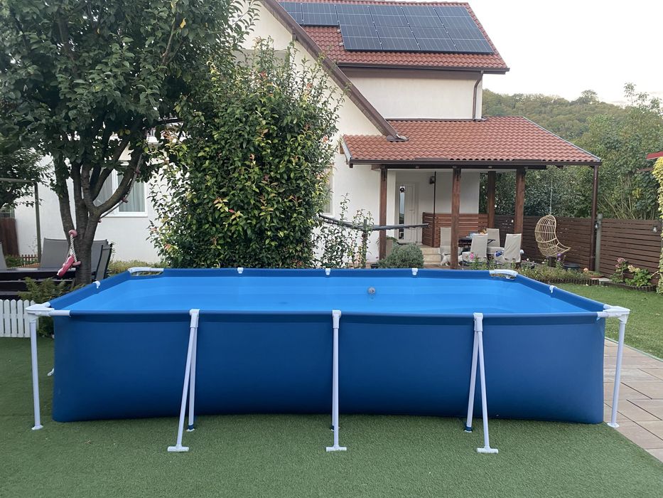 Piscina Bestway cu cadru metalic, supraterana, dreptunghiulara, 400 x 211 x 81 cm