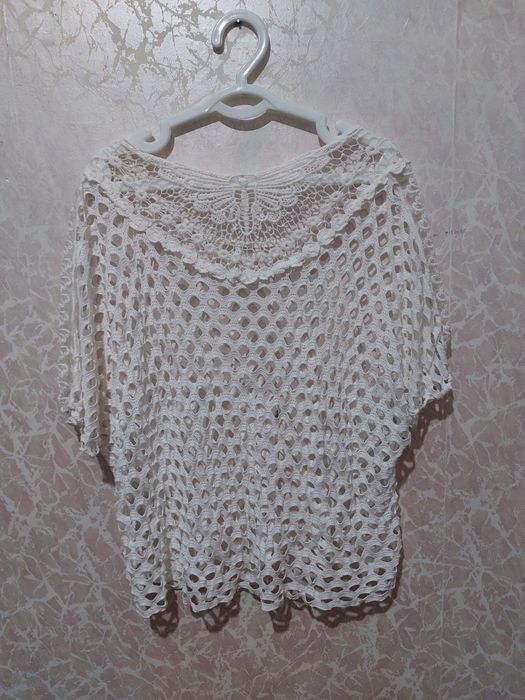 Блузки гипюр Новые Европа Белая, черная