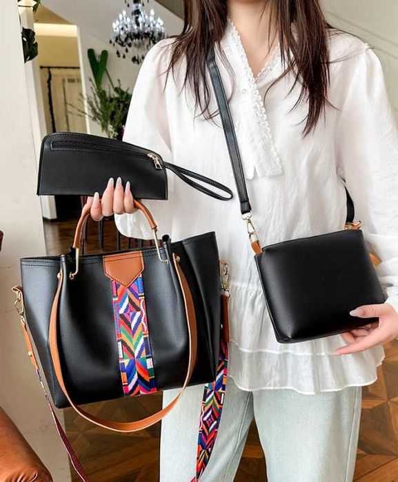 ПРОМО!! Комплект от 4 броя Дамски чанти ,Сет от чанти,Различни цветове