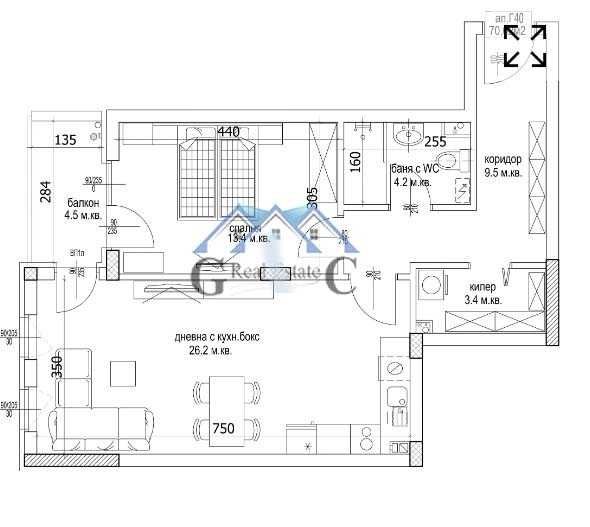 Двустайни апартаменти от 103000 евро-112500 евро, Кайсиева градина
