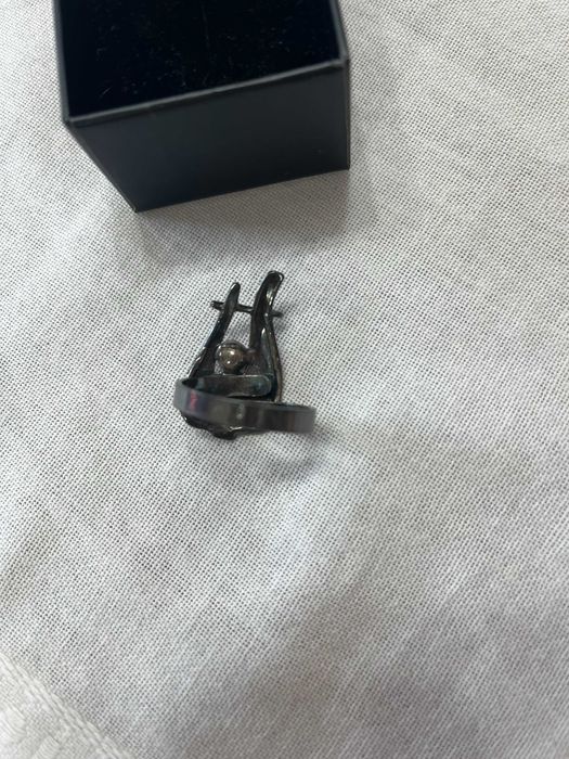 сребърен пръстен камък червен корлеоне