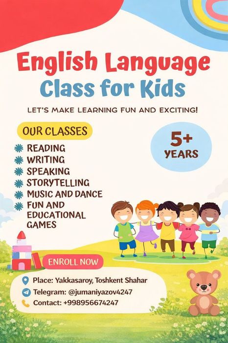KIDS ENGLISH — bolalar uchun  hurmatli ota - onalar