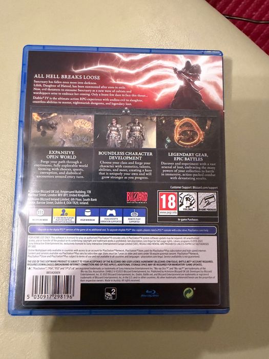 Продавам PS4 PS5 игра Diablo 4