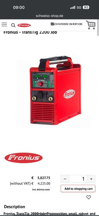 Aparat de sudura TIG / MMA Fronius TransTig 2200 / 220 amperi / 220v
