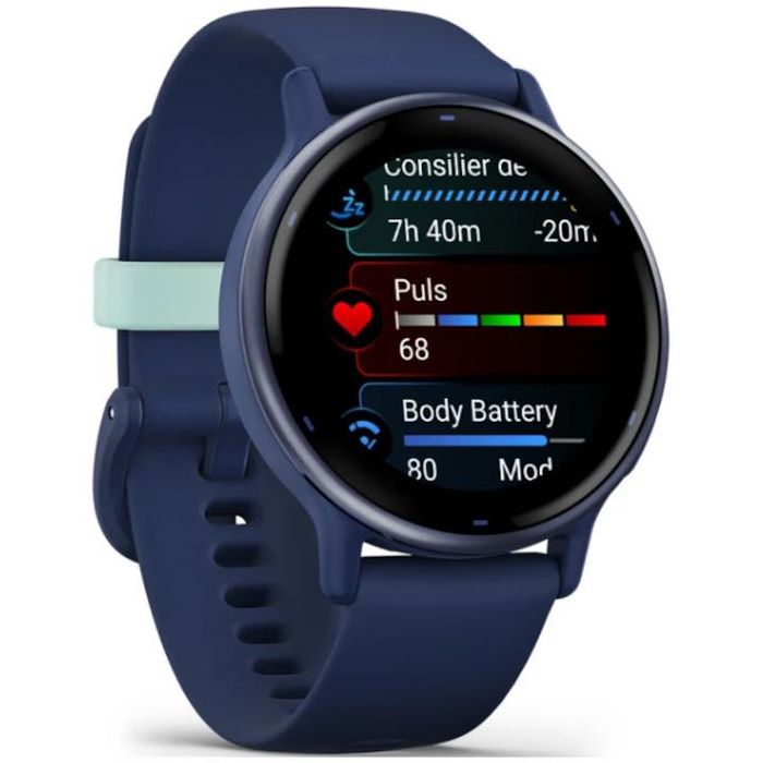 Смарт часовник Garmin vivoactive 5, GPS, 42 mm, Metallic Navy/Navy