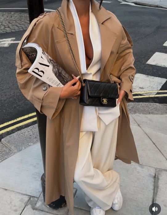 Trench din blend de vascoza