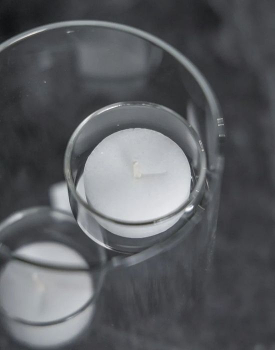 Подсвечник стеклянный. Декор.