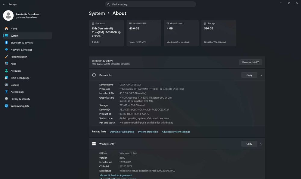 ASUS ROG Zephyrus M16 GU603HE