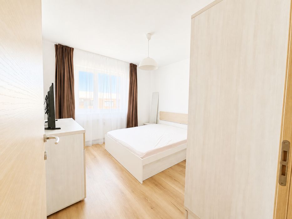 De inchiriat aparatent 2 camere proaspat renovat bloc nou Prima nufaru cu loc de parcare