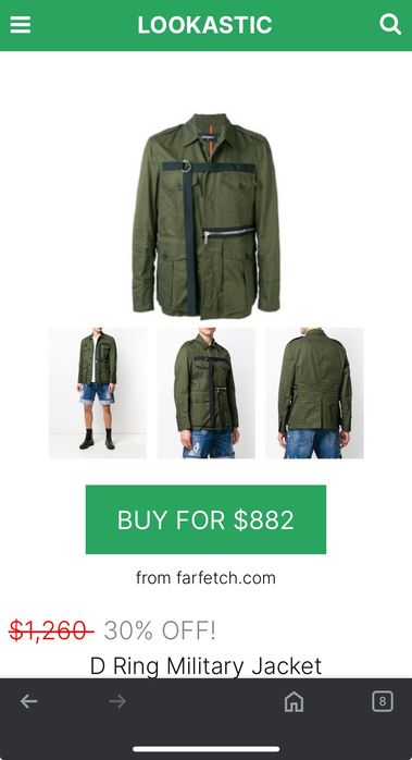 Dsquared2 D-ring  military jacket