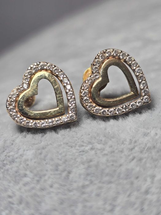 Cercei Damă Model Inimă din Aur 14K – Design Elegant și Romantic