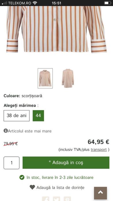 Cămașă damă, Eterna!