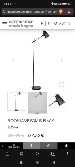 Lampadar   Vloerlamp White label si Fokus home collection