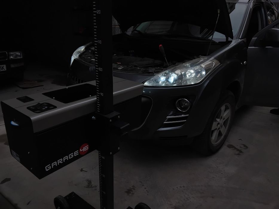 Професионален реглаж на фарове на машина