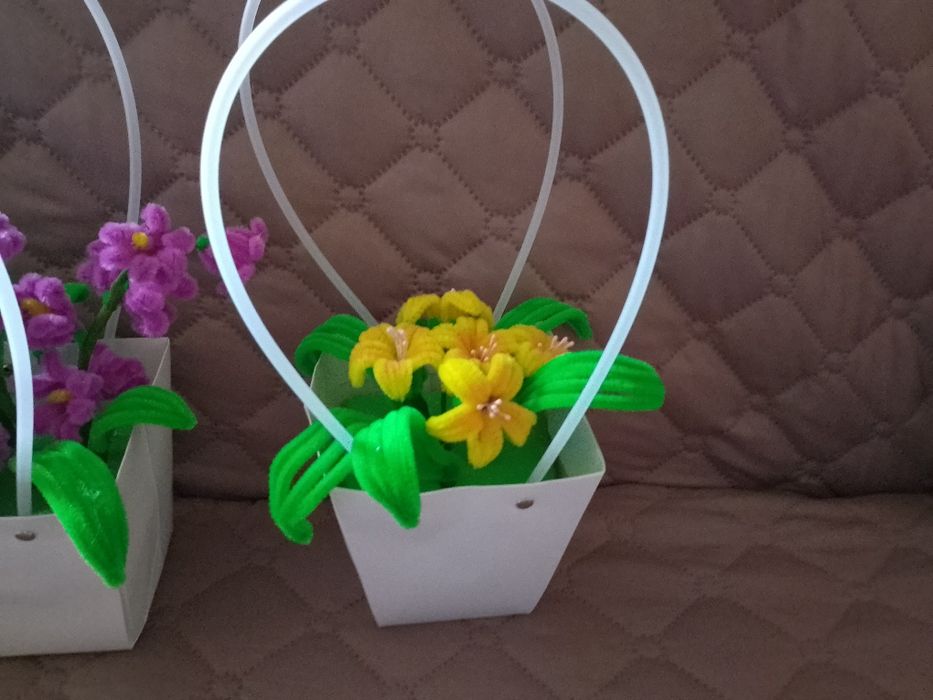 Цветя ръчна изработка