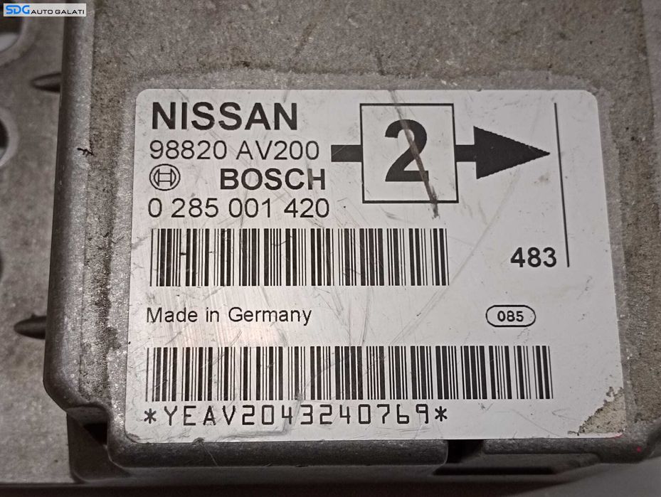 Unitate Modul Calculator Airbag Nissan Primera 2002 - 2007 Cod 98820-AV200 0285001420 [M6275]