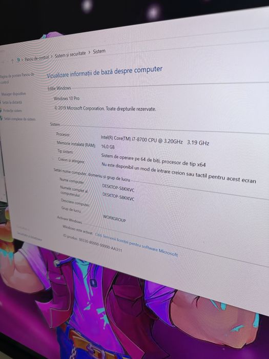 Pc unitate gaming ca nou Intel I7 8700-16Gb ram Nvidia  GTX 1080